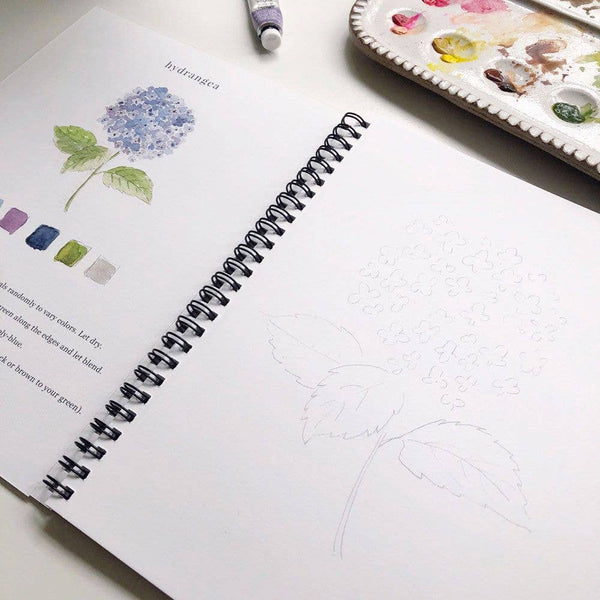 Watercolor Flowers Workbook