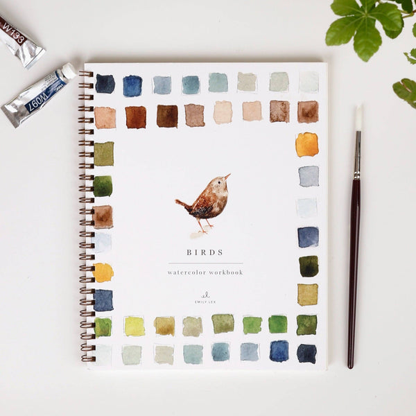 Watercolor Birds Workbook