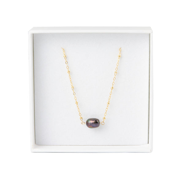 Freshwater Black Pearl Necklace