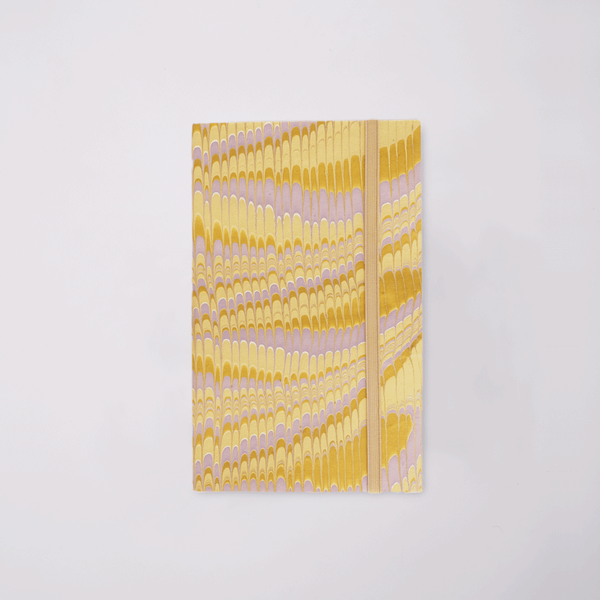 Marbled Travel Journal:Blue & Yellow