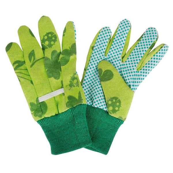 Children's Garden Gloves, Cotton, Green