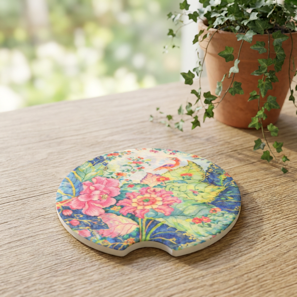 Tobacco Leaf China Inspired Car Coaster