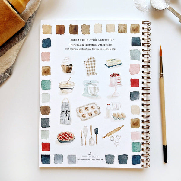 Holiday Baking Watercolor Workbook