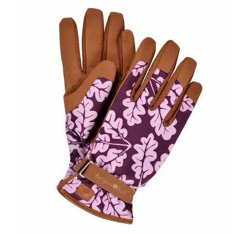 Gardening Gloves - Plum Oak Leaf