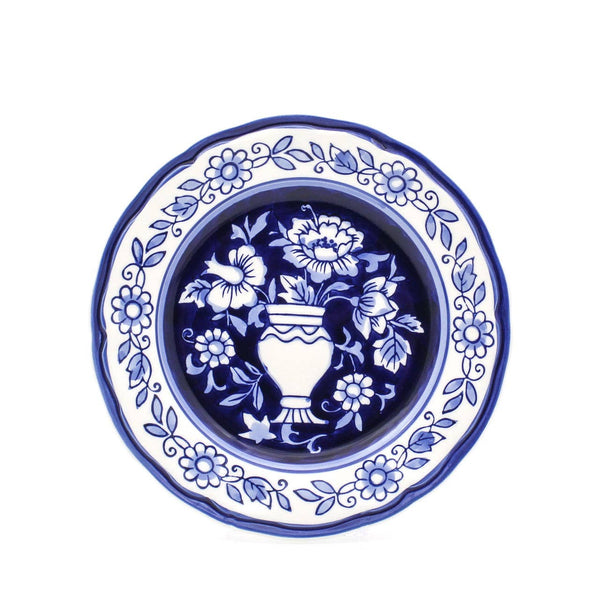 Blue Garden 4 Piece Hand-Painted Salad Plates