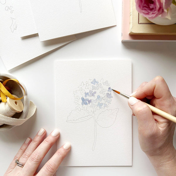 Paint Your Own Garden Flowers Notecards