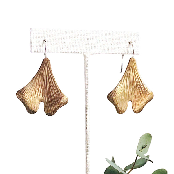 Gilded Flora: Ginkgo Earrings
