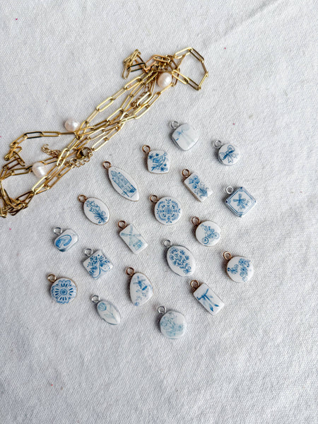 Dutch Delft Inspired Charms