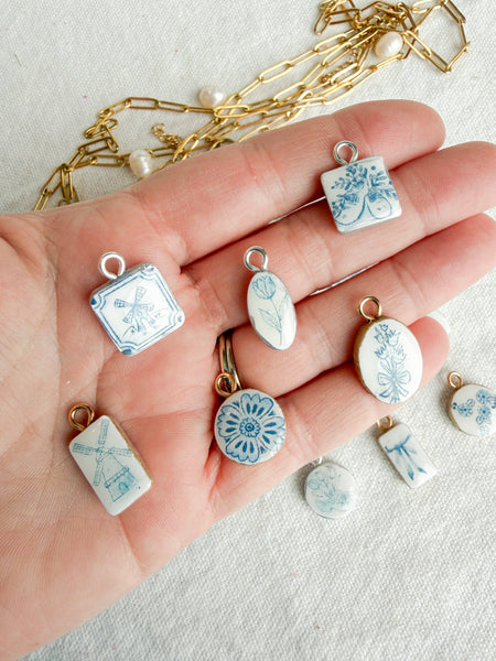 Dutch Delft Inspired Charms