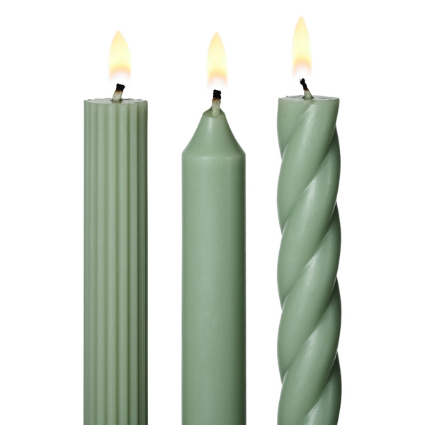 Taper Candles in Light Green