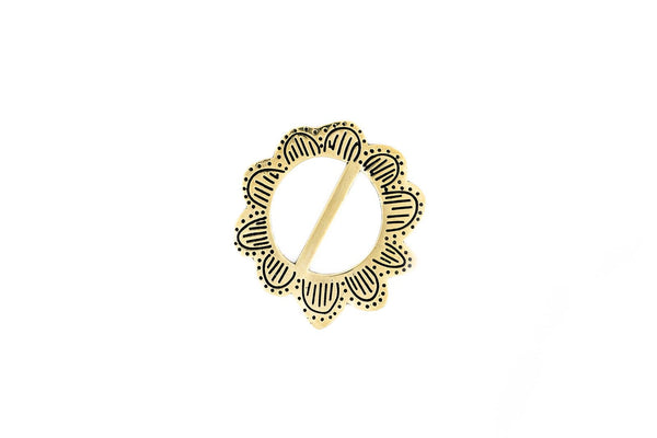 Scalloped Brass Bandana Slide