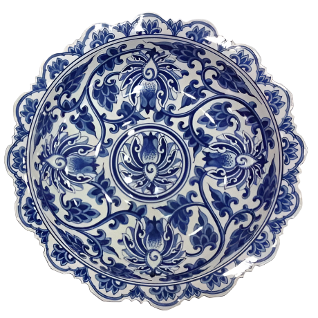 Blue & White Orchid Bowl