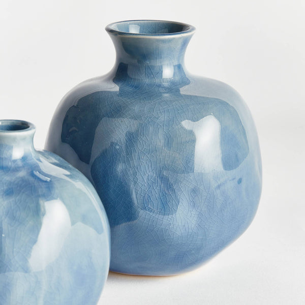 Serene Blue Bud Vases