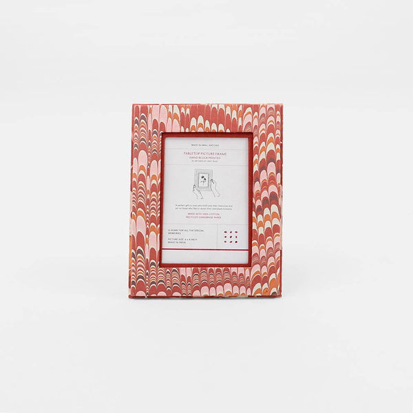 Marbled Picture Frame: Red Mountains