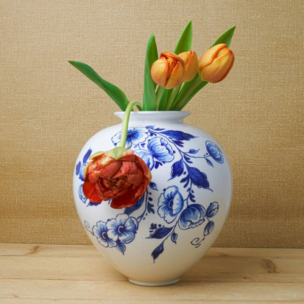 Delft Blue Flower Vase