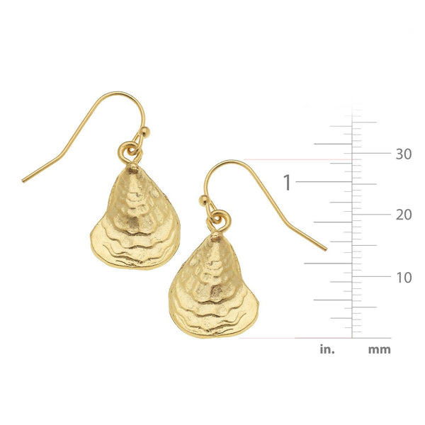 Gold Oyster Shell Earrings