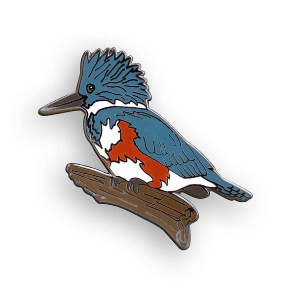 Belted Kingfisher Pin