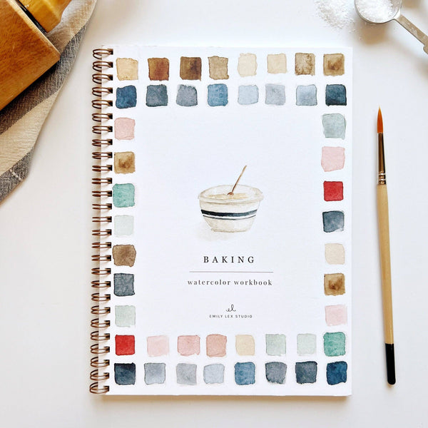 Holiday Baking Watercolor Workbook