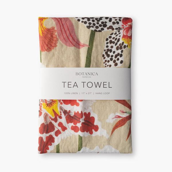 Botanical Orchid Tea Towel