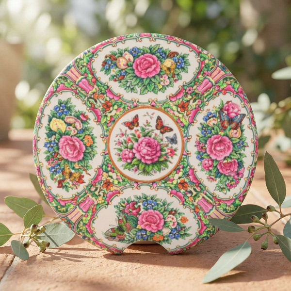 Rose Canton Inspired Car Coaster