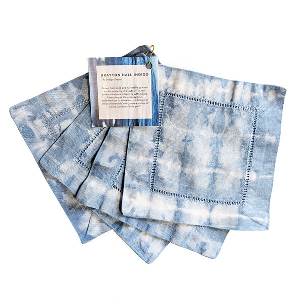 Drayton Hall Indigo Dyed Cocktail Napkins