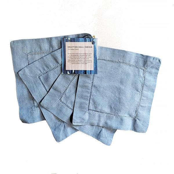 Drayton Hall Indigo Dyed Cocktail Napkins