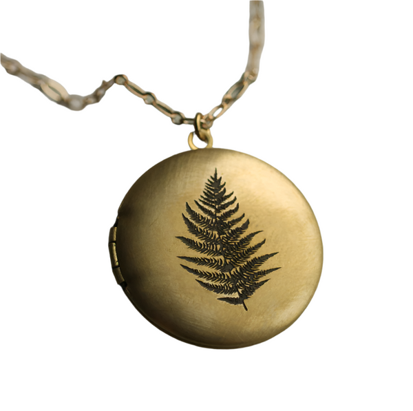 Etched Fern Locket