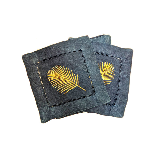 Set of 4 Hand-Dyed Indigo Napkins by Chi Design