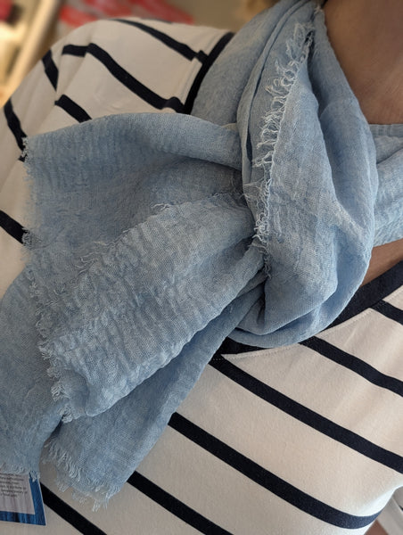 Drayton Hall Indigo Dyed Lightweight Cotton Scarf
