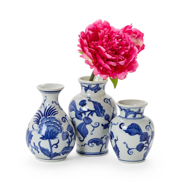 Blue & White Vases S/3