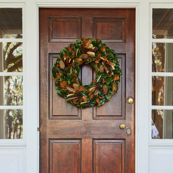 Turkey Pheasant Fresh Magnolia Wreath
