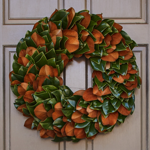 Handmade Fresh Magnolia Wreath - Classic