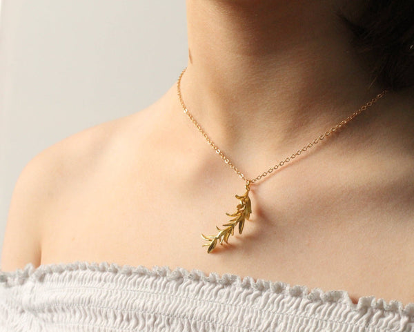 Rosemary Leaf Necklace