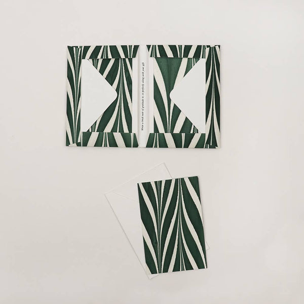 Marbled Greeting Card Set: Green Banyan
