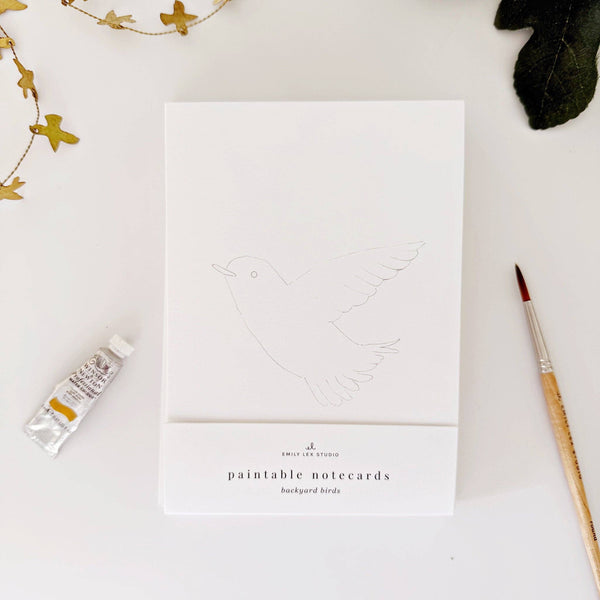 Paint Your Own Backyard Birds Notecards
