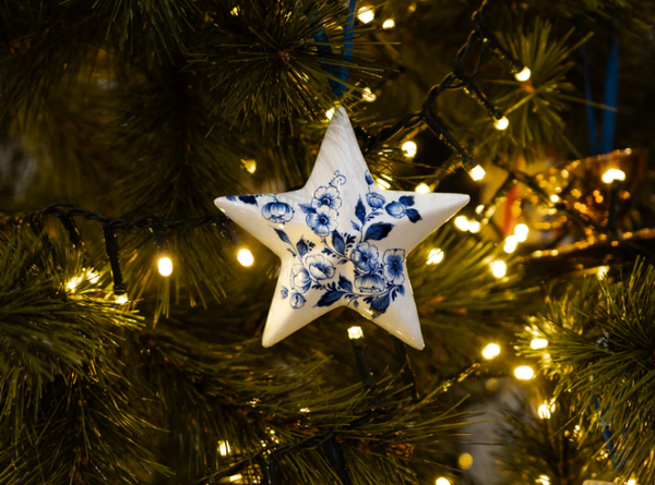 Blue Delft Star Ornament