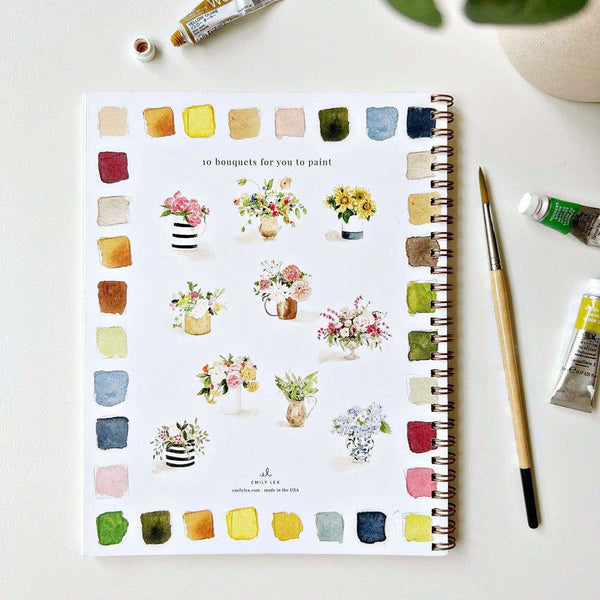 Watercolor Bouquet Workbook
