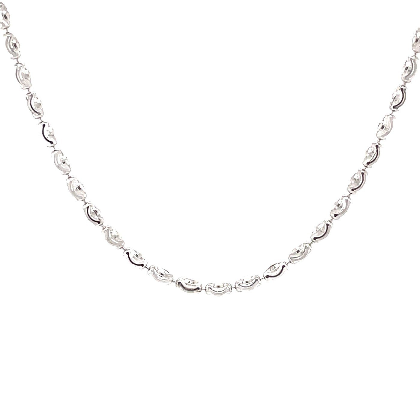 Rice bead necklace sterling silver discount