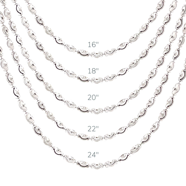 Sterling Silver Rice Bead Necklace