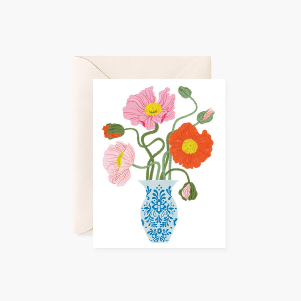 Poppy Vase Greeting Card