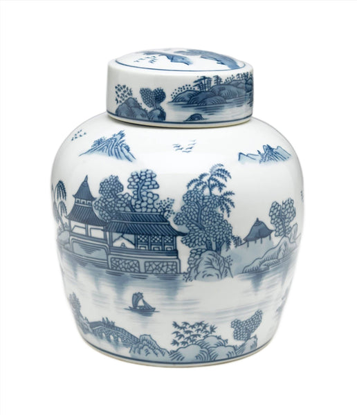 Chinoiserie Ginger Jar Crest Navy PNG // Digital Download -  in 2023