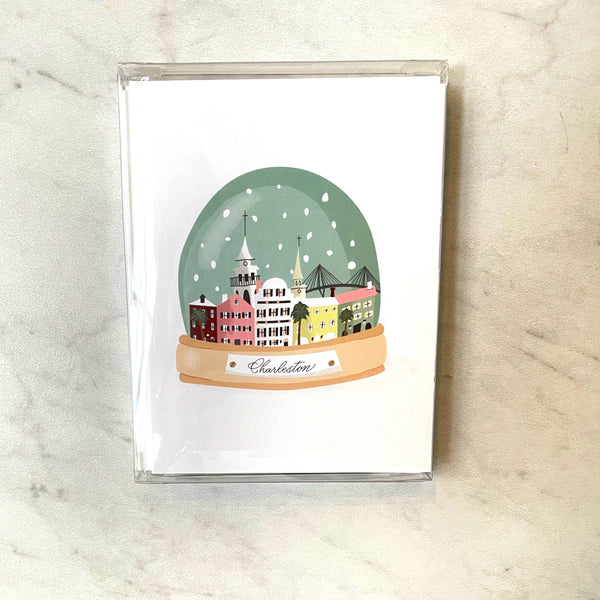 The Town Serif - Charleston Snow Globe Greeting Card - CHS Holiday