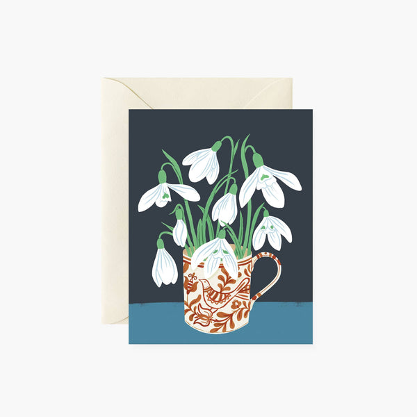 Snowdrops Mug Greeting Card