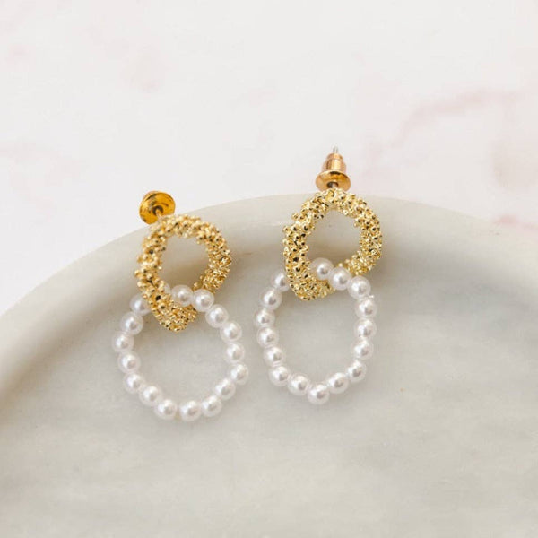 Pearl Infinity Earrings
