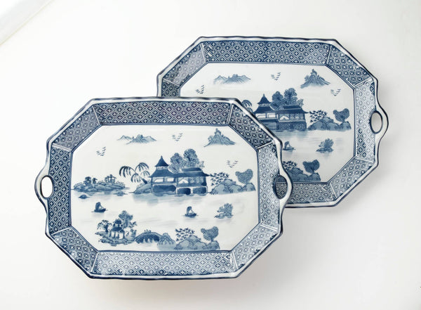 Blue Willow Ceramic Platter