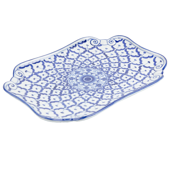 Pineapple Pattern Porcelain Serving Platter