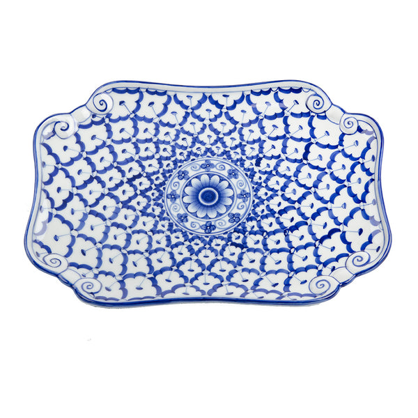 Pineapple Pattern Porcelain Serving Platter