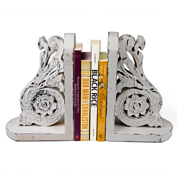 Wooden Bookend - White