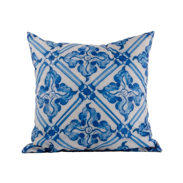 Bloemruitjes Delft Tile Pillow