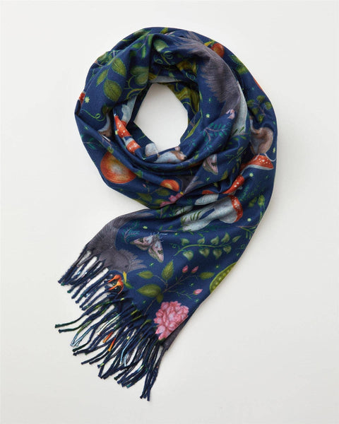 Catherine Rowe’s Into The Woods Ultra-Soft Scarf - Blue